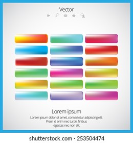 Vector glossy buttons