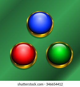 Vector glossy buttons.
