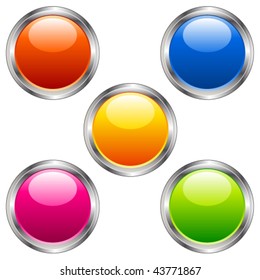 Botones de brillo vectorial