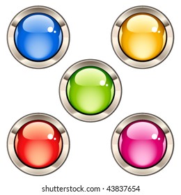 Vector glossy buttons