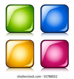 vector glossy buttons