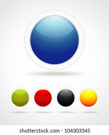 Vector glossy Buttons and Icons for Web Applications.