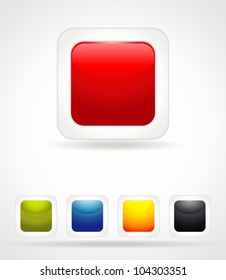 Vector glossy Buttons and Icons for Web Applications.