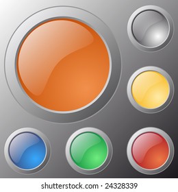 Vector glossy buttons for web applications.