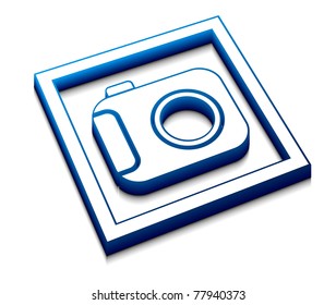vector glossy camera web icon design element set.