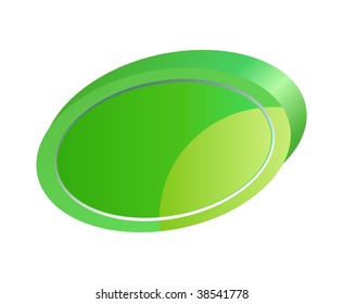 Vector glossy chat box in Green color.