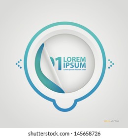 Vector glossy circle oprion panels, colorful design templete.