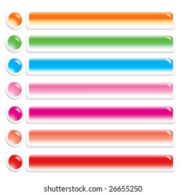 Vector glossy colorful buttons