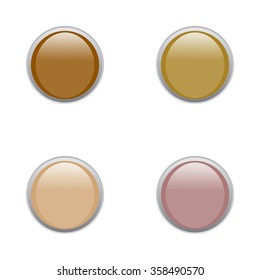 Vector glossy colorful buttons. Set of  button icons. icon isolated. modern design vector illustration. sign shiny symbol buttons