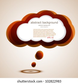 Vector glossy computer cloud. bubble speech. Eps10 illustration