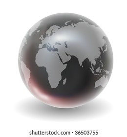 Vector Glossy Crystal Earth