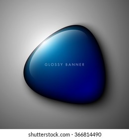 Vector glossy crystal stone banner