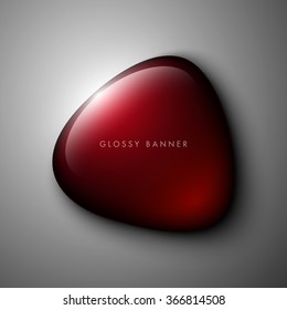 Vector glossy crystal stone banner