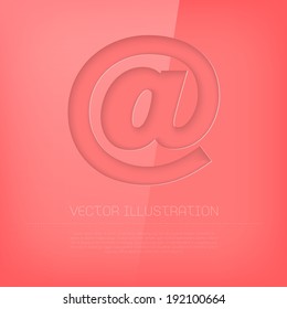 Vector glossy cut out pink icon