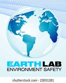  VECTOR Glossy delicy blue earth icon to use like background