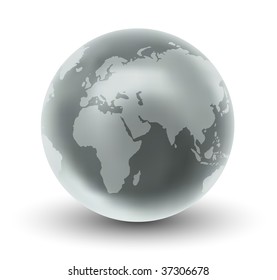 Vector Glossy Earth Globe