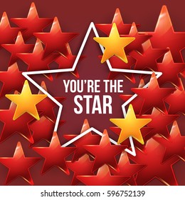 Vector Glossy Elements with You're the Star Illustration