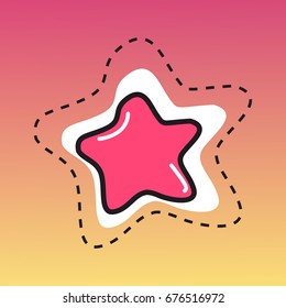vector glossy five-pointed stars 