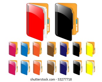 Vector glossy folder icons.(My documents icon)