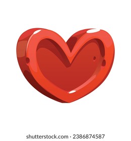 El corazón brillante vectorial sobre fondo blanco.