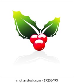 VECTOR Glossy Holly berries