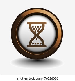 vector glossy hourglass web icon design element.