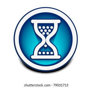 vector glossy hourglass web icon design element.