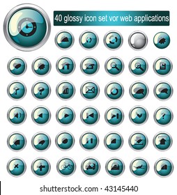 Vector glossy icons