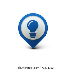 vector glossy idea web icon design element.