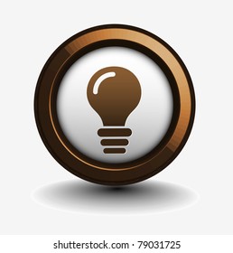 vector glossy idea web icon design element.