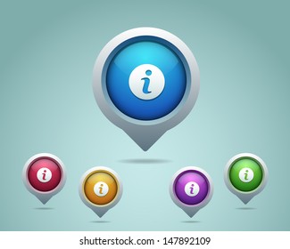 Vector Glossy Info Icon/Button