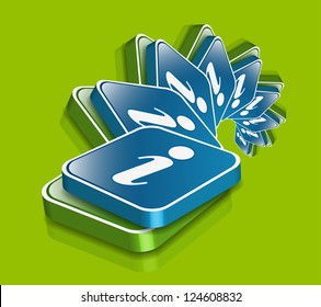 vector glossy information web icon design element.