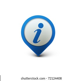 Vector Glossy Information Web Icon Design Element.