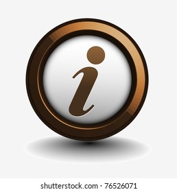 vector glossy information web icon design element.