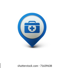 vector glossy medical web icon design element.