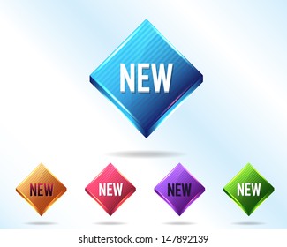 Vector Glossy New Icon/Button