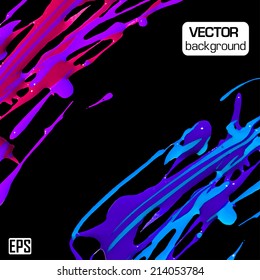 Vector glossy painting colourful background. EPS illustration.