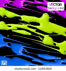 Vector glossy painting colourful background. EPS illustration.