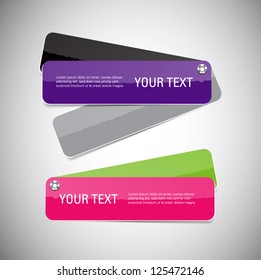 Vector glossy paper banners