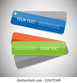 Vector glossy paper banners