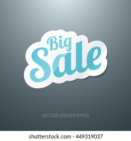 Vector glossy paper sticker banner - big sale