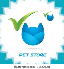 Vector Glossy Pet Shop Accept Icons, Button, Sign, Symbol, Logo For Family, Baby, Children, Teenager, People