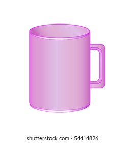 vector glossy pink cup