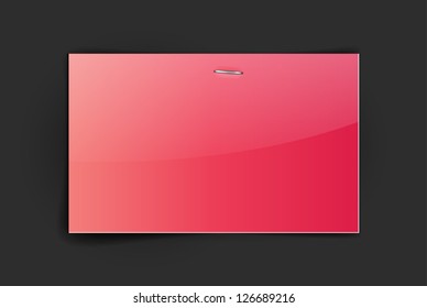 Vector glossy red paper card