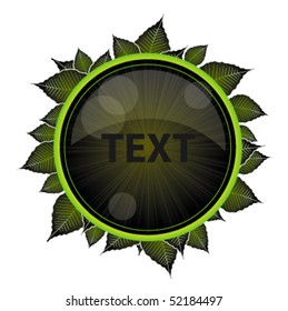 Señal de brillo vectorial con lugar para el texto
