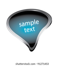 Vector glossy speech 3d bubble.