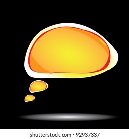 Vector glossy speech 3d bubble.