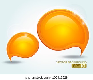 Vector glossy speech bubble ( vector background ) EPS 10