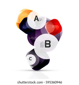 Vector glossy square elements. Vector template background for print workflow layout, diagram, number options or web design banner