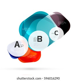 Vector glossy square elements. Vector template background for print workflow layout, diagram, number options or web design banner